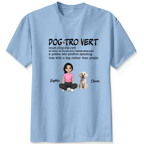 Funny Dogtrovert prefers spending time with Dogs Custom Shirt FSDM4