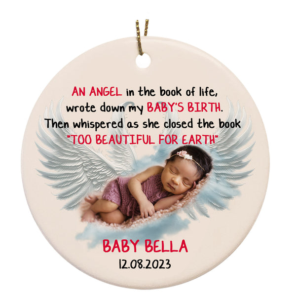 Baby Memorial Ornament, Miscarriage Remembrance Ornament Gifts Loss Of Child Infant MB04