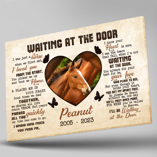 Horse Memorial Canvas Gifts| Gift for Loss of Horse - In Loving Memory of Horse| Sympathy Gift for Horse NXM263