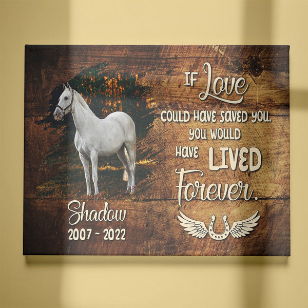 Horse Memorial Canvas Gift| Sympathy Gifts For Loss of Horse Horse Pet Bereavement NXM240