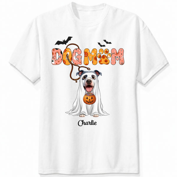 Dog Mom Halloween Custom Dogs Funny Personalized T-shirt for Dog Mom FSDM50