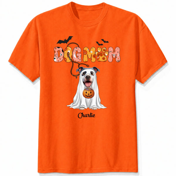 Dog Mom Halloween Custom Dogs Funny Personalized T-shirt for Dog Mom FSDM50