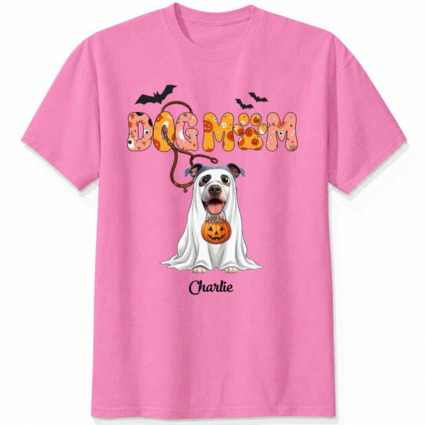 Dog Mom Halloween Custom Dogs Funny Personalized T-shirt for Dog Mom FSDM50