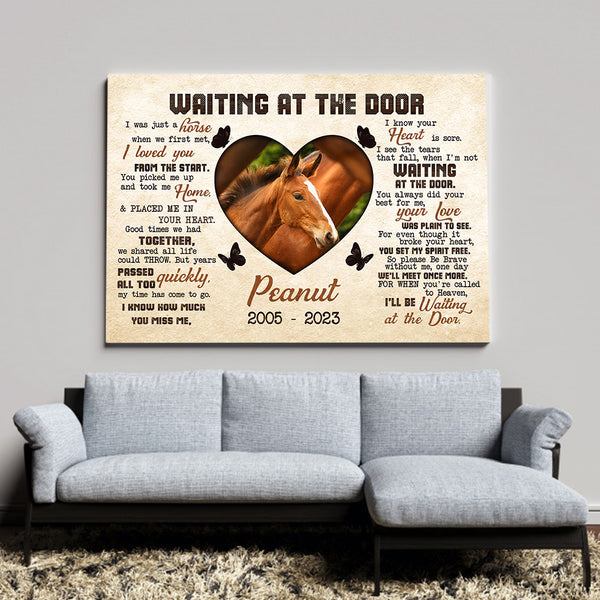 Horse Memorial Canvas Gifts| Gift for Loss of Horse - In Loving Memory of Horse| Sympathy Gift for Horse NXM263