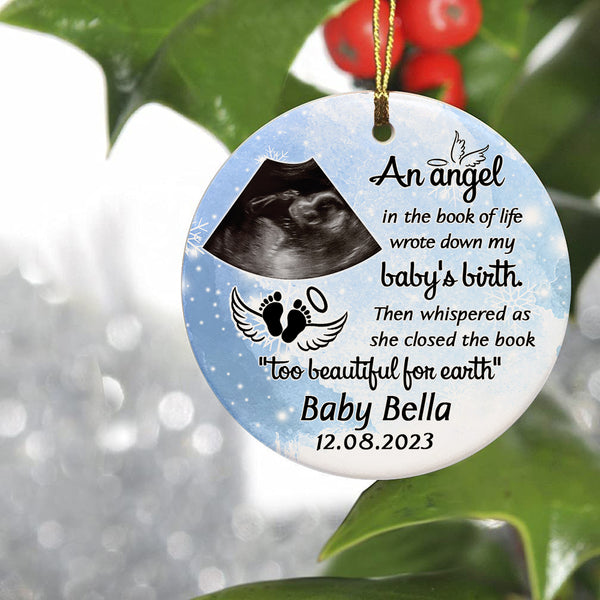Baby Memorial Ornament, Miscarriage Gift Ornament Remembrance Gifts Loss Of Child Infant MB03