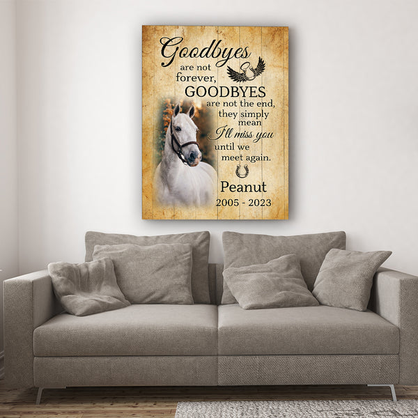 Horse Memorial Gifts Canvas, Memorial Gift for Loss of Horse, In Loving Memory of Horse NXM266