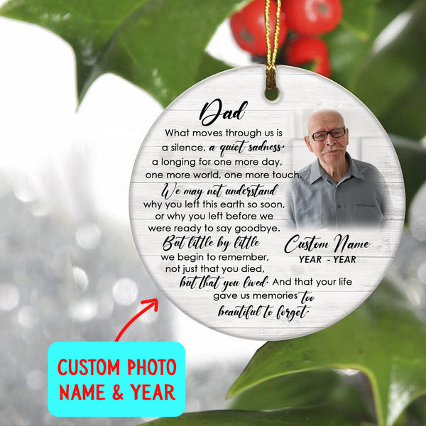 Dad Bereavement Memorial Christmas Ornament For Loss Father In Memory MC158