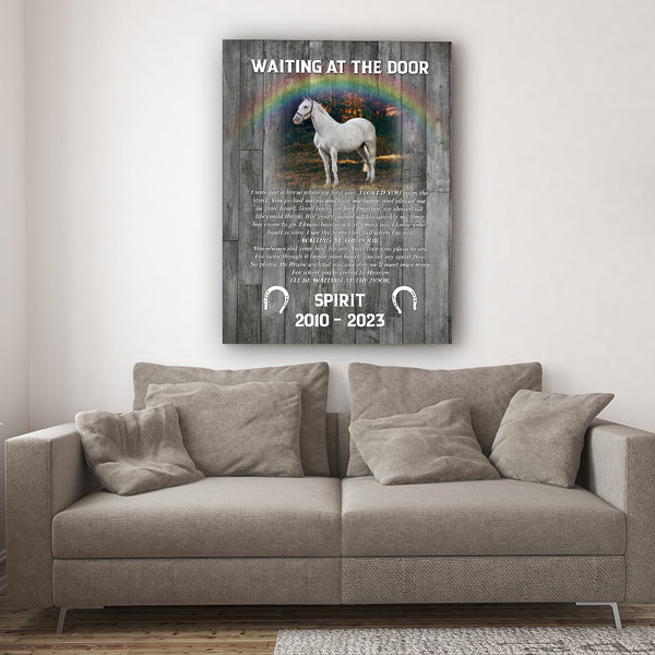 Horse Memorial Canvas Gift| Gifts for Loss of Horse| In Memory of Horse| Sympathy Gift for Horse NXM264