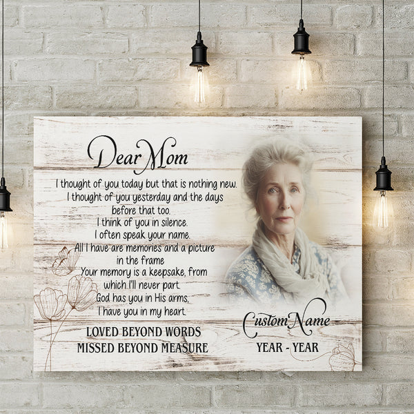 Mom Personalized Memorial Gifts For Loss of Mother, In Memory Of Mom Remembrance NXM503