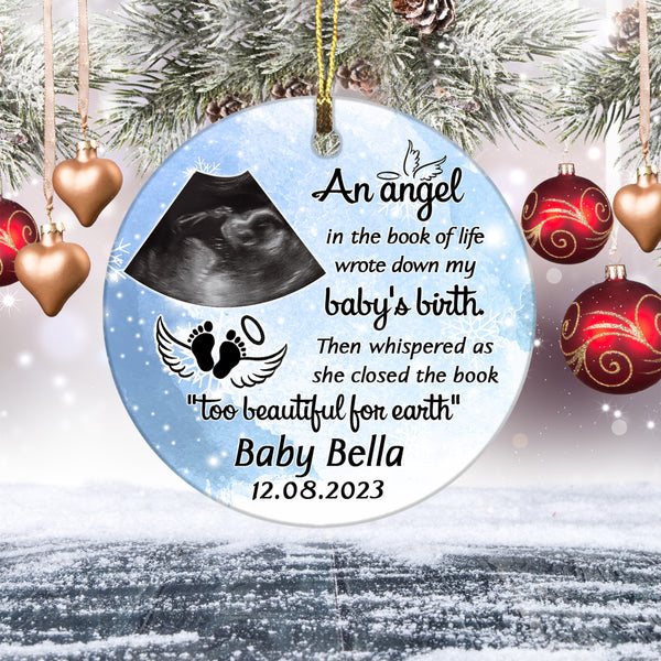 Baby Memorial Ornament, Miscarriage Gift Ornament Remembrance Gifts Loss Of Child Infant MB03