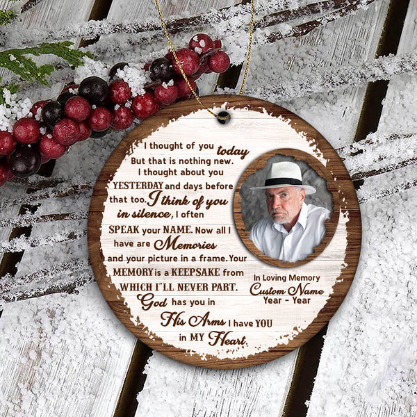 I Thought Of You Bereavement Memorial Christmas Ornament For Loss Loved One MC142