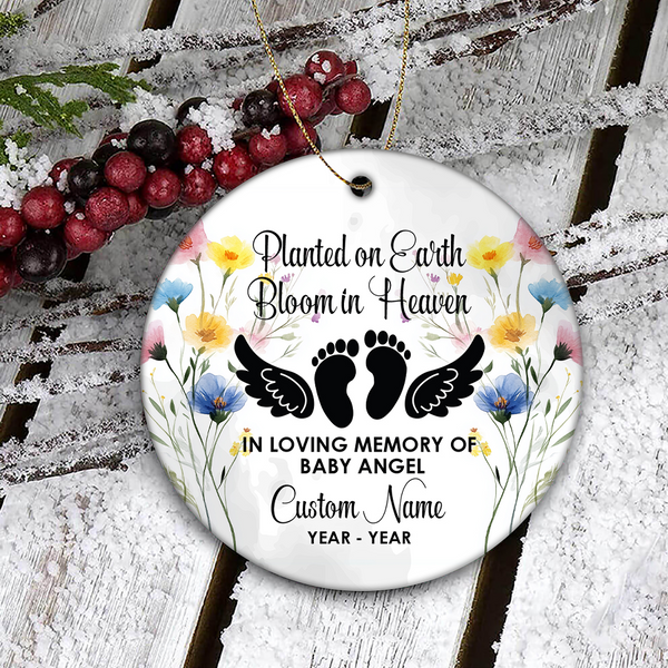 Baby Memorial Ornament, Miscarriage Remembrance Ornament for Loss of Child MB10