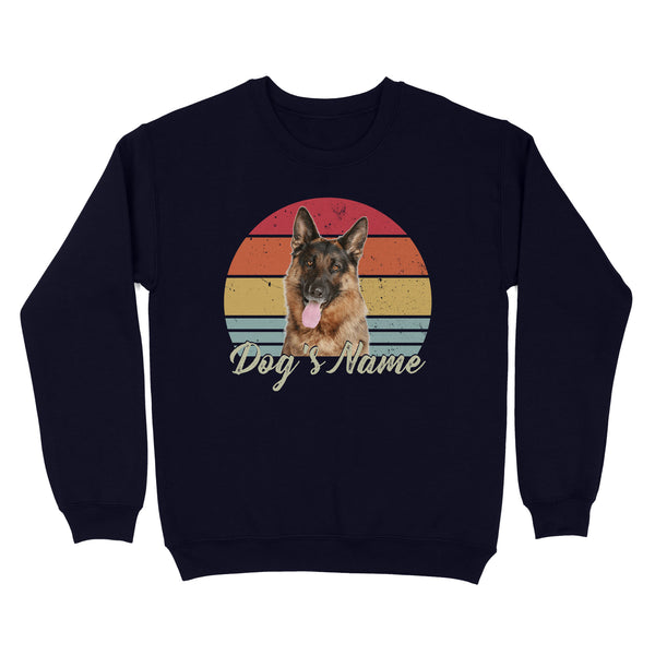 Personalized Dog Shirt with Vintage Portrait - Customize Your Dog Photo/Name Shirt in Retro Style Sweatshirt