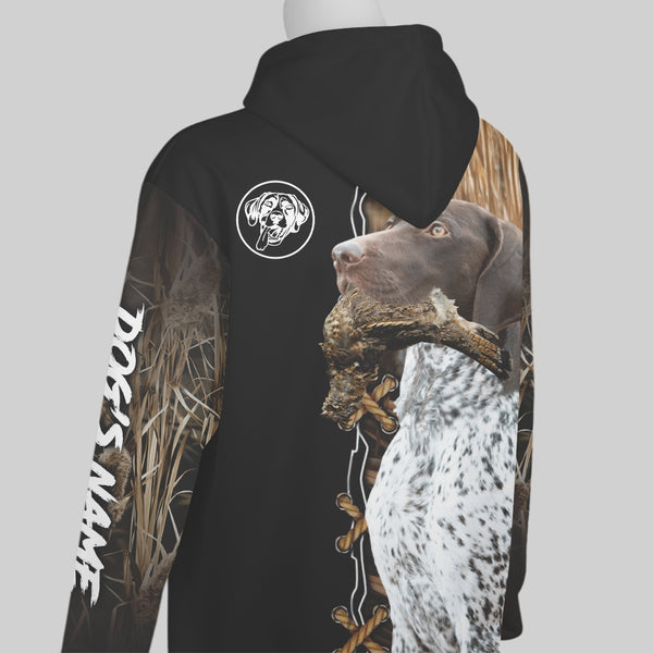 German Shorthaired Pointer Hunting Dog Custom Name Hoodie Shirt for Hunter FSD4684