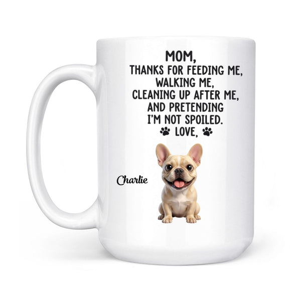 Custom Personalized Dogs Mug for Dog Mom White Edge-to-Edge Mug FSDM27