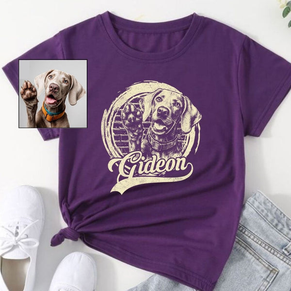 Custom Dog Vintage T-shirt, Dog Potrait Personalized Pet Lover Gifts FSD4801