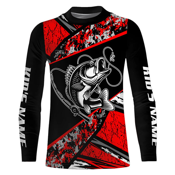 Personalized Bass Fishing Jerseys, Custom Long Sleeve Bass Fishing Tournament Fishing Shirts TTN95