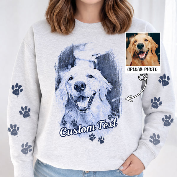 "Furever Yours" Custom Dog Photo Sweatshirt | Personalized Dog Mom Gift | Dog Lover Hoodie D22