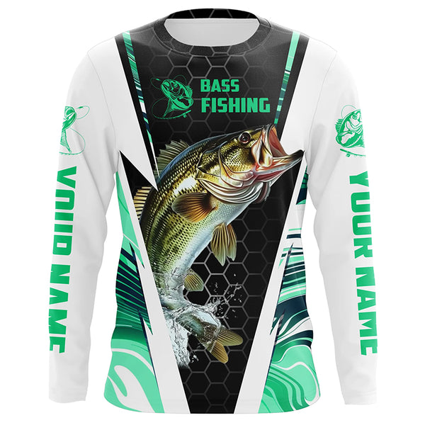 Custom Multi-Color Bass Fishing Jerseys, Bass Long Sleeve Tournament Fishing Camo Shirts For Men, Women, Kids IPHW5883