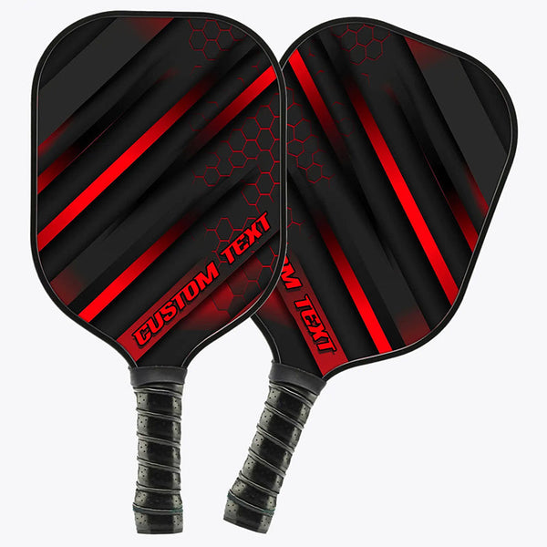 Custom Black And Red Double-Sided Printing Pickleball Paddle, Pickleball Equipment Pickleball Gifts IPHW7213