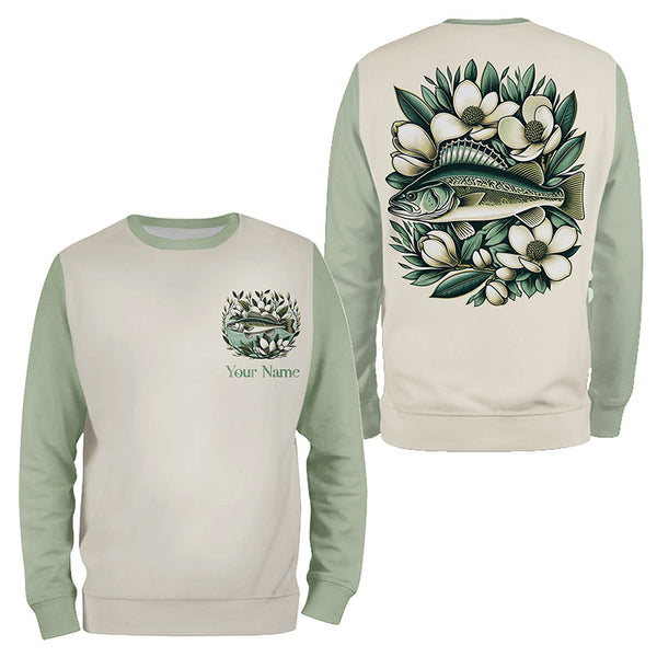 Walleye Fishing Full Printing Christmas Fishing Shirts Customzed Name Xmas Fishing Gifts IPHW5556