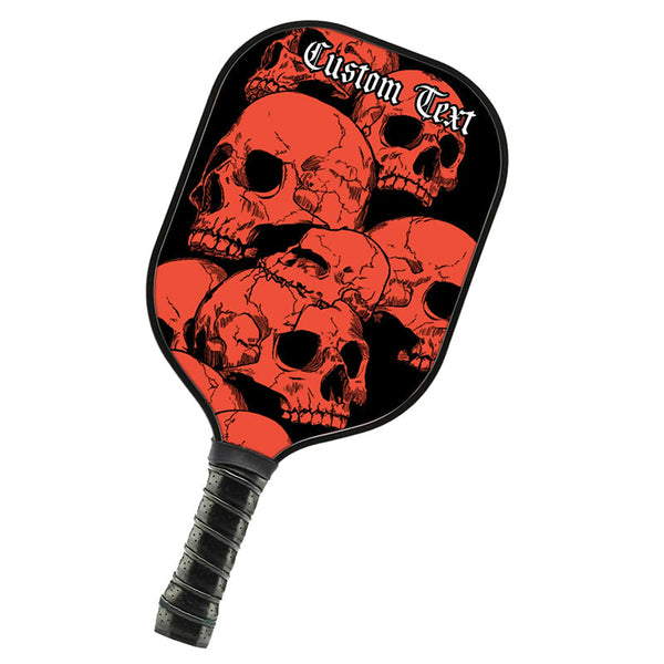 Black And Orange Skulls Customized Picklebal Paddle, Team Pikcleball Paddles Halloween Pickleball Gifts IPHW7488