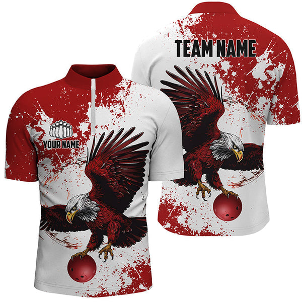 Custom Bowling Shirts Team'S Name Bowlers Shirt For Women, Eagle Bowling Jerseys IPHW5818