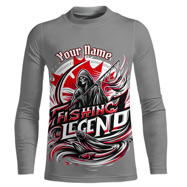 Custom Canadian Flag Fishing Legend Performance Fishing Shirts Fishing Gift For Men, Women And Kid IPHW5547