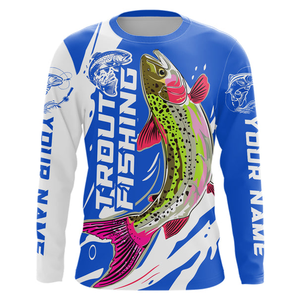 Custom Trout Fly Fishing Long Sleeve Tournament Shirts, Multi-Color Trout Fishing Jerseys For Men, Women And Kids IPHW5885