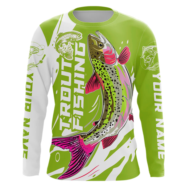 Custom Trout Fly Fishing Long Sleeve Tournament Shirts, Multi-Color Trout Fishing Jerseys For Men, Women And Kids IPHW5885