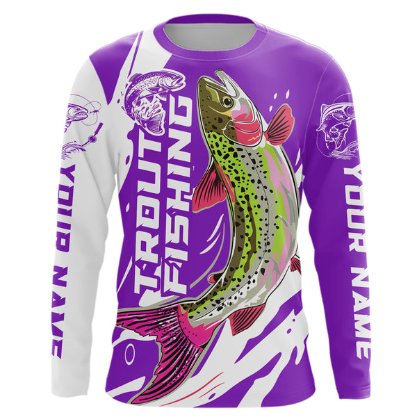 Custom Trout Fly Fishing Long Sleeve Tournament Shirts, Multi-Color Trout Fishing Jerseys For Men, Women And Kids IPHW5885