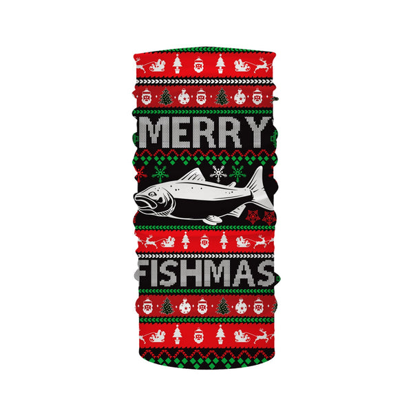 Merry Fishmas funny ugly Christmas salmon fishing shirt long sleeves Christmas gift NQS2350