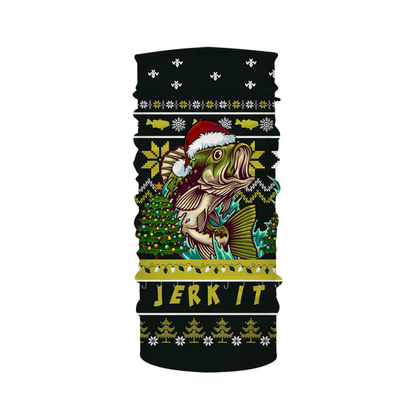 Funny ugly Christmas Bass fishing shirts for men Performance Long Sleeve Fishing Shirt NQS1000