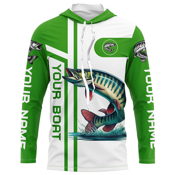 Musky fishing Customize name and boat name fishing shirts for men, women, Muskie fishing apparel NQS5961