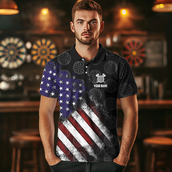 Retro American Flag Eagle Darts shirts for Men Custom Patriotic Darts Team Jersey Darts gifts NQS9634