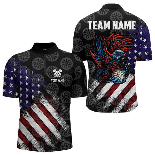 Retro American Flag Eagle Darts shirts for Men Custom Patriotic Darts Team Jersey Darts gifts NQS9634