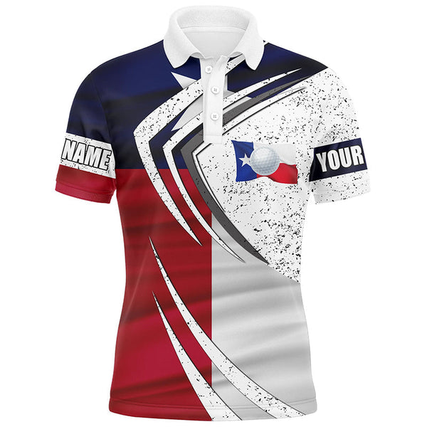 Mens golf polo shirts Texas flag custom team golf shirts, patriot golf tops for men NQS7257