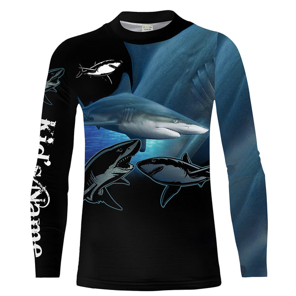 Blacktip shark Fishing Customize Name long sleeves fishing shirts, Personalized Fishing Gift NQS2092