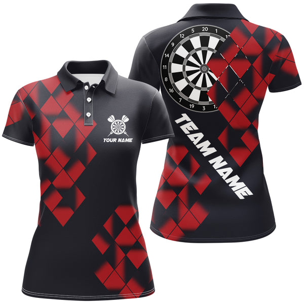 Personalized Black and Red Darts Board 3D Printed Women Dart Shirts Custom Cool Dart Jerseys For Team NQS9000