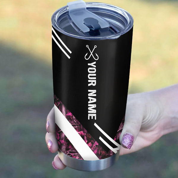 1PC Move over boys let this girl show you how to fish Crappie fishing pink camo custom Tumbler Cup NQS9894
