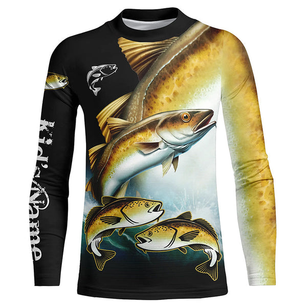 Pollock Fishing Customize Name UV protection long sleeves fishing shirts, Personalized Fishing Gift NQS6893