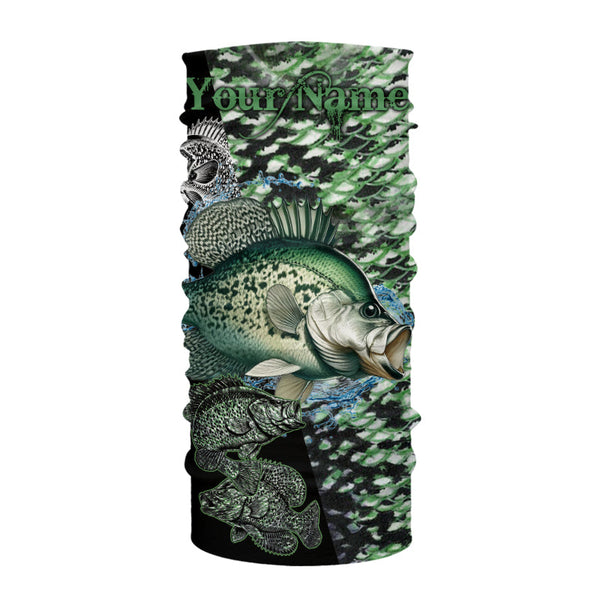 Crappie fishing scales Custom Name sun protection long sleeve fishing shirts for men, women, kid NQS3267