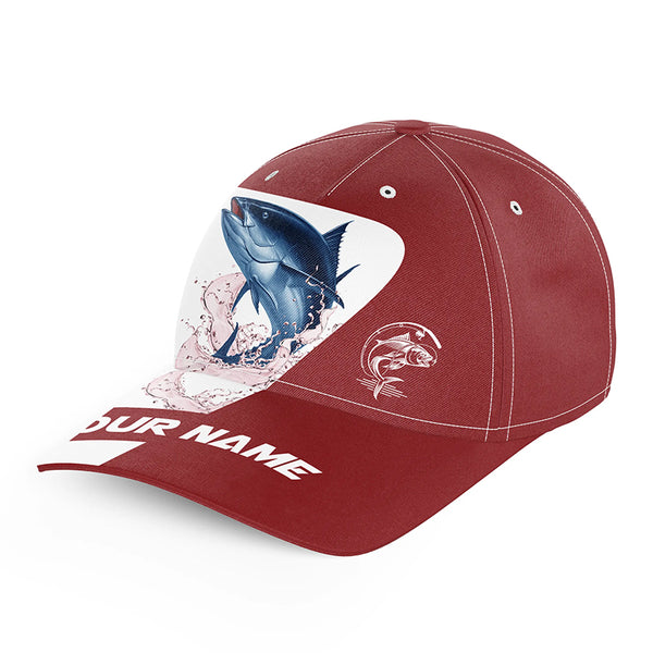 Tuna Fishing red color Custom fishing Tuna hat Unisex Fishing Baseball Angler hat NQS9783