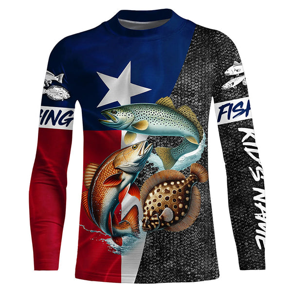 Texas Slam Fishing Custom long sleeve Fishing Shirts for men Redfish trout flounder Fishing jerseys NQS6729