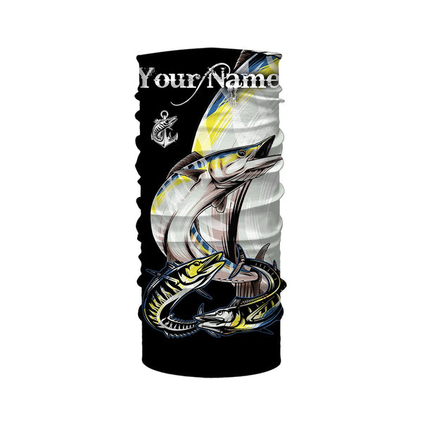 Wahoo saltwater fishing Customize Name UV protection quick dry UPF 30+ long sleeves fishing shirts,gifts for fishing lover NQS2452