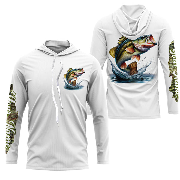 Largemouth Bass fishing Custom name Long sleeve Fishing Shirts, Bass Fishing jerseys NQS4340