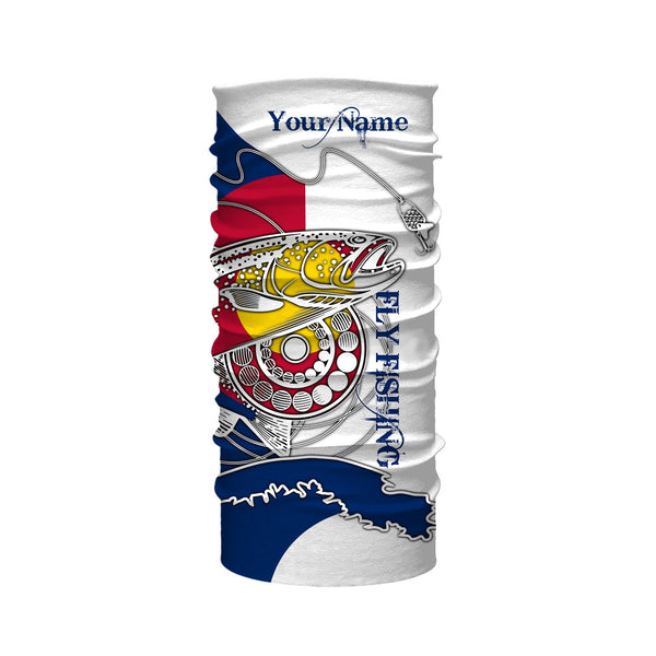 Trout fly fishing reels Colorado flag Custom Name 3D UV sun protection fly fishing shirts NQS3499