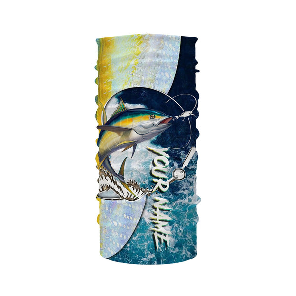 Tuna fishing Saltwater Fish ocean camo UV protection customize name fishing shirts - NQS1352