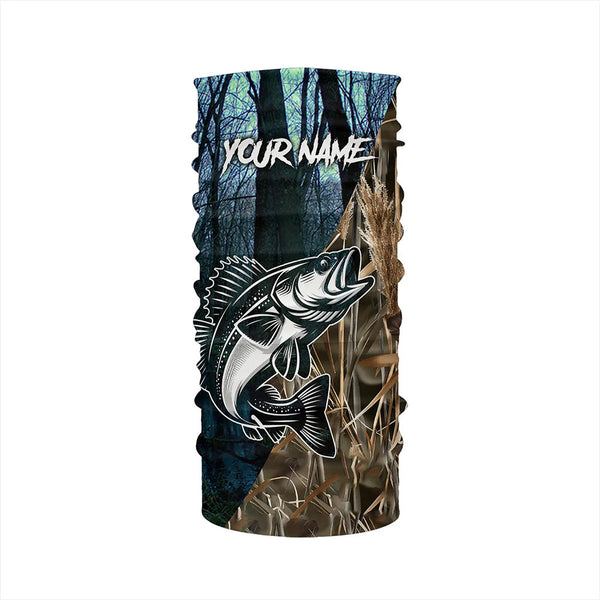 Walleye Fishing Camo Customize Name Long Sleeve Fishing Apparel, Personalized Fishing Gifts NQS395