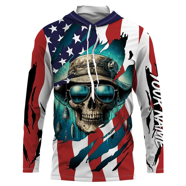 Fish Reaper American fisherman custom fishing shirts UV protection NQS910